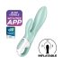 Satisfyer Air Pump Bunny 5 - vibromasseur intelligent (menthe)