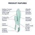 Satisfyer Air Pump Bunny 5 - vibromasseur intelligent (menthe)