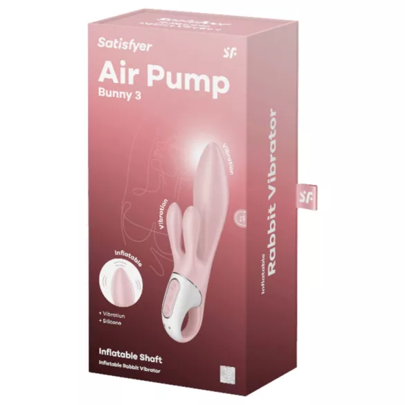 Satisfyer - Vibromasseur rabbit gonflable - silicone rose