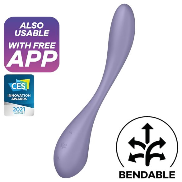 Satisfyer - vibromasseur point G flexible - connecté - silicone violet