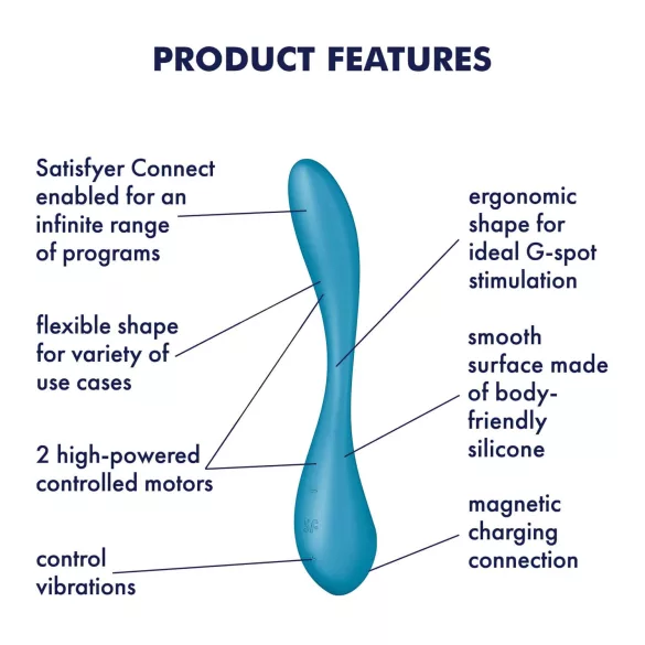 Satisfyer G-Spot Flex 5 - Vibromasseur point G connecté via application (vert)