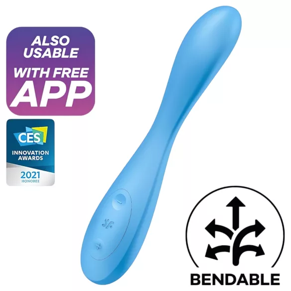 Satisfyer G-Spot Flex 4 - Vibromasseur point G connecté via application (turquoise)