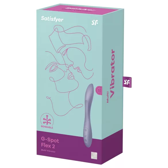 Satisfyer - Vibromasseur point G flexible rechargeable étanche - violet