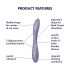 Satisfyer G-Spot Flex 2 - Vibromasseur rechargeable et étanche pour point G (violet)