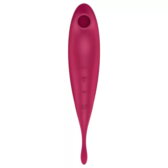 Satisfyer Twirling Pro - Vibromasseur clitoridien contrôlé par application (rouge)