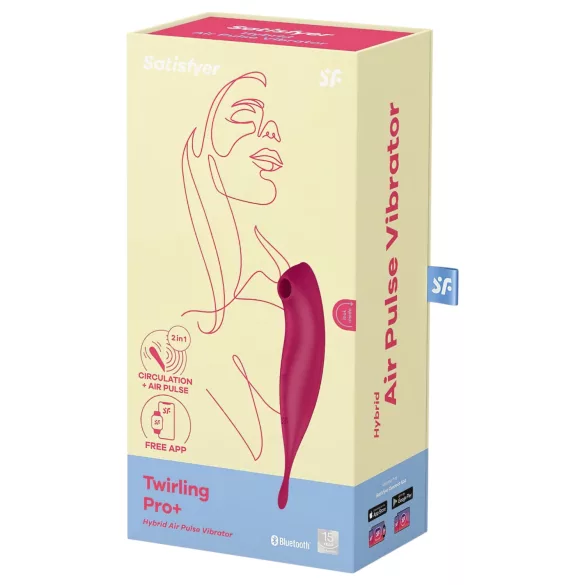 Satisfyer Twirling Pro - Vibromasseur clitoridien contrôlé par application (rouge)