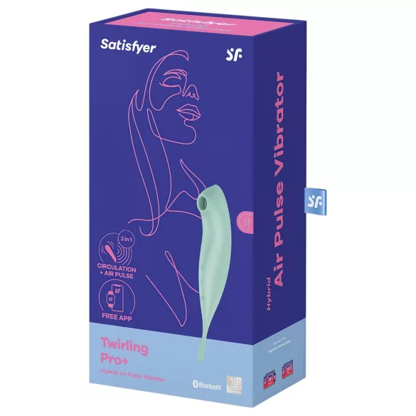 Satisfyer Twirling Pro - Vibromasseur clitoridien contrôlé par application (menthe)