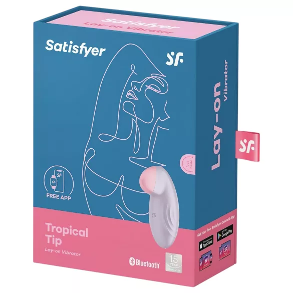 Satisfyer Tropical Tip - Vibromasseur clitoridien commandé par application (violet)