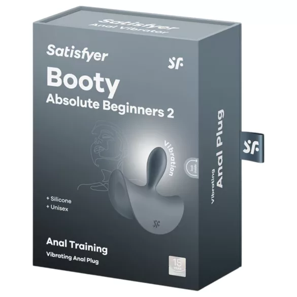 Satisfyer - plug anal vibrant débutant - silicone gris
