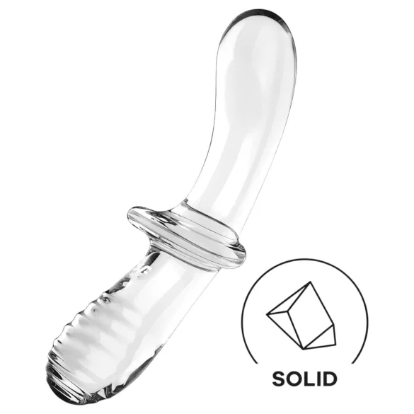 Satisfyer Double Crystal - gode double extrémité - verre transparent