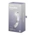 Satisfyer Double Crystal - double plaisir en verre (transparent)