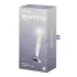 Satisfyer Sparkling Crystal - gode en verre nervuré - transparent