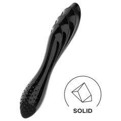   Satisfyer Dazzling Crystal 1 - godemichet double en verre - noir