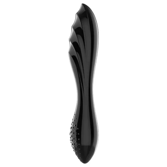 Satisfyer Dazzling Crystal 1 - godemichet double en verre - noir