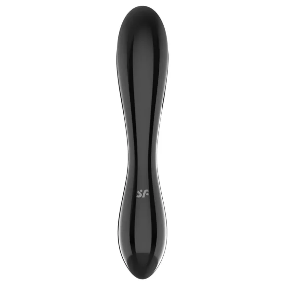 Satisfyer Dazzling Crystal 1 - godemichet double en verre - noir