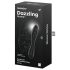 Satisfyer Dazzling Crystal 1 - Double godemichet en verre (noir)