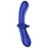 Satisfyer Double Crystal - Dildo double en verre (bleu)
