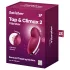 Satisfyer Tap & Climax 2 - stimulateur clitoridien et vibromasseur 2‑en‑1 (rouge)