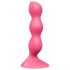 Satisfyer Triple Ball-R - plug anal perlé vibrant - silicone rose