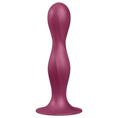 Satisfyer Double Ball-R - Dildo pondéré ventouse (rouge)