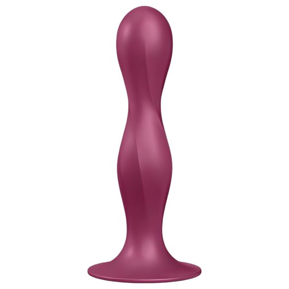 Satisfyer Double Ball-R - Dildo pondéré ventouse (rouge)