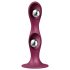 Satisfyer Double Ball-R - Dildo pondéré ventouse (rouge)