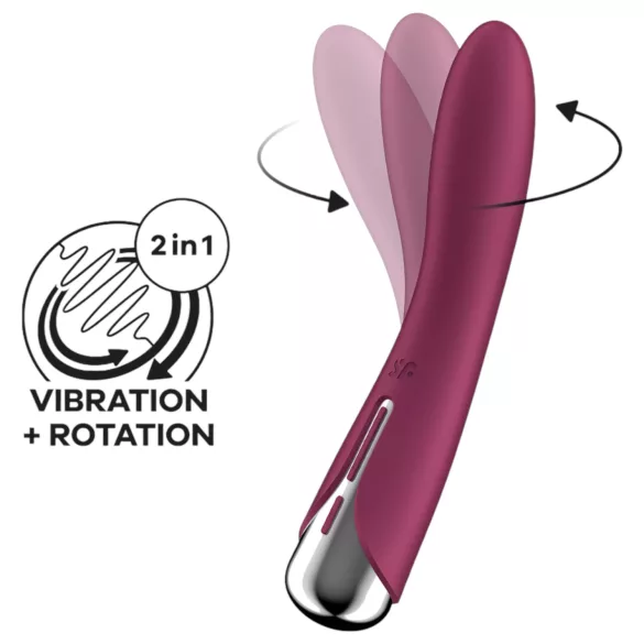 Satisfyer Spinning Vibe 1 - vibromasseur point G à tête rotative (rouge)