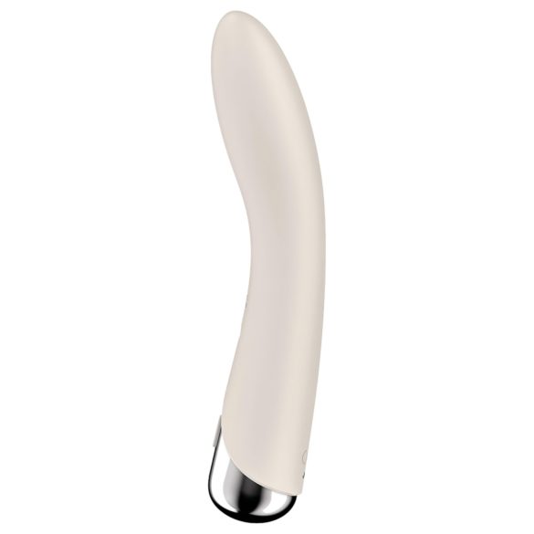 Satisfyer - vibromasseur point G tête rotative - beige