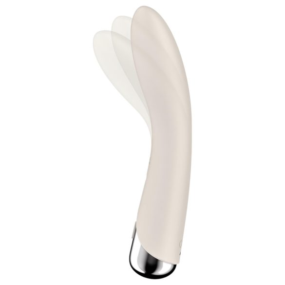 Satisfyer - vibromasseur point G tête rotative - beige