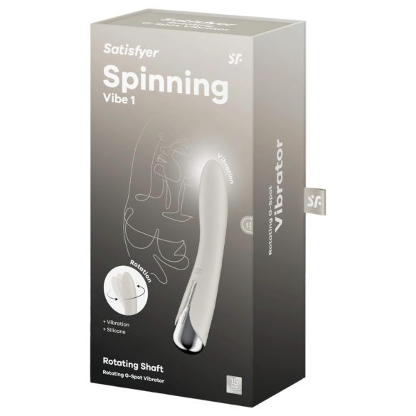Satisfyer - vibromasseur point G tête rotative - beige