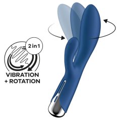   Satisfyer Spinning Rabbit 1 - Vibromasseur avec bras rotatif (bleu)