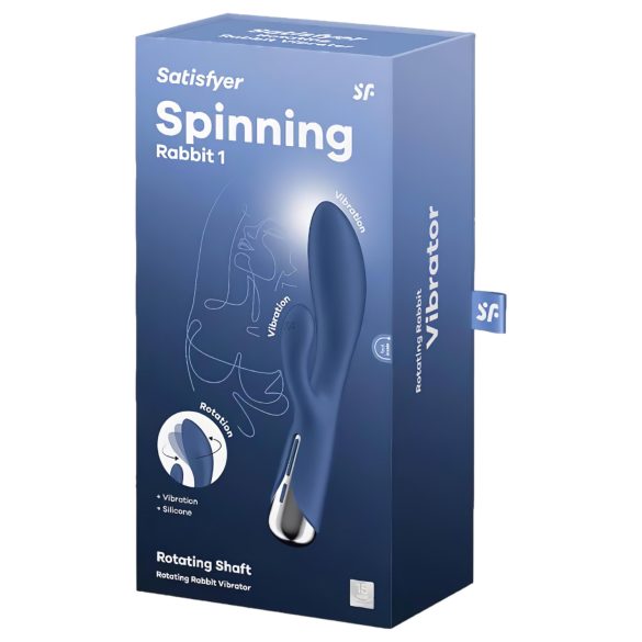 Satisfyer Spinning Rabbit 1 - Vibromasseur avec bras rotatif (bleu)