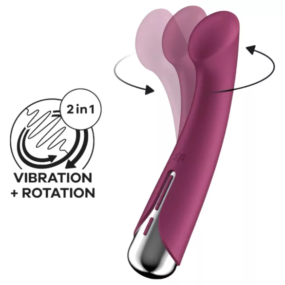 Satisfyer Spinning G-Spot 1 - vibromasseur point G à tête rotative (rouge)