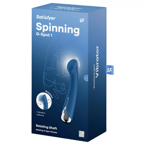 Satisfyer - vibromasseur point G rotatif - tête tournante - bleu