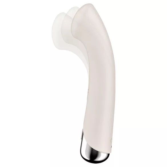 Satisfyer - Vibrateur point G tête rotative - silicone beige
