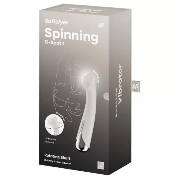 Satisfyer - Vibrateur point G tête rotative - silicone beige