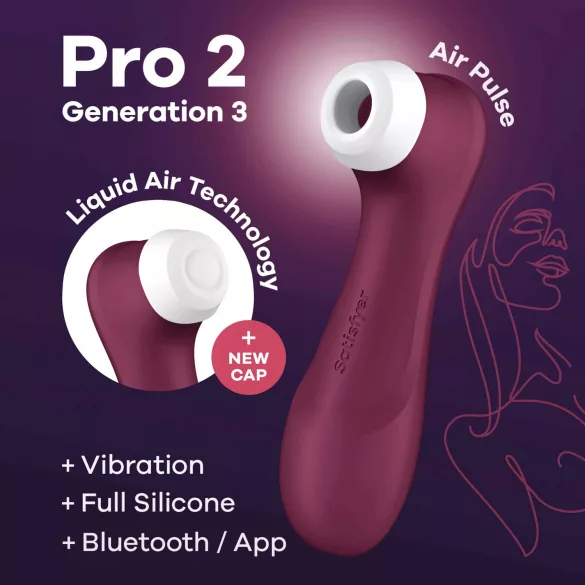 Satisfyer Pro 2 Gen3 - Stimulateur clitoridien à ondes d’air contrôlé par application (rouge)