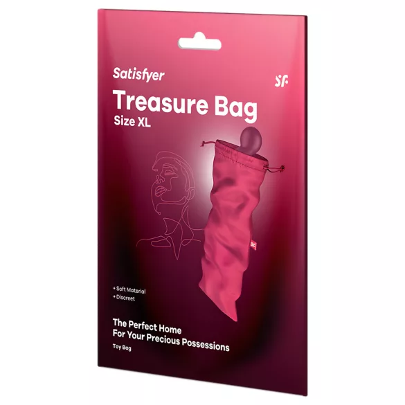 Satisfyer Treasure Bag XL - pochette discrète de rangement pour sextoys (rose)