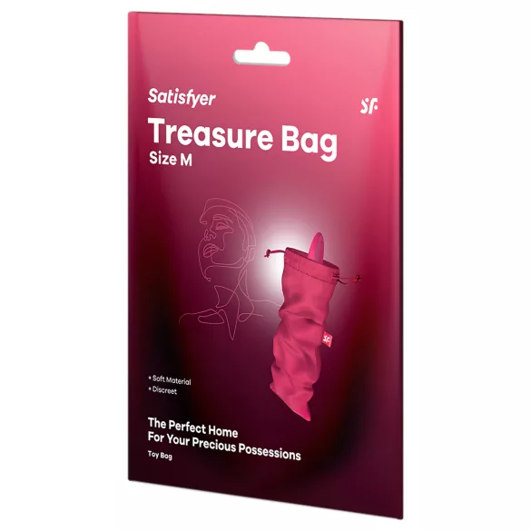 Satisfyer Treasure Bag M - sac de rangement discret pour sextoys (rose)
