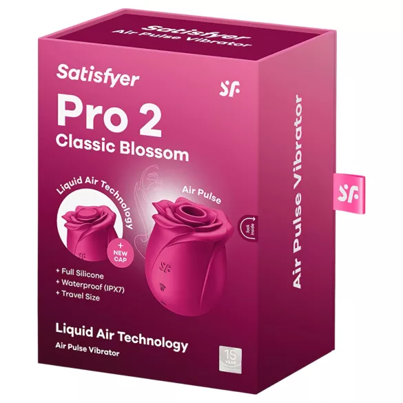 Satisfyer Pro 2 Classic Blossom - stimulateur clitoridien à ondes d'air - rouge