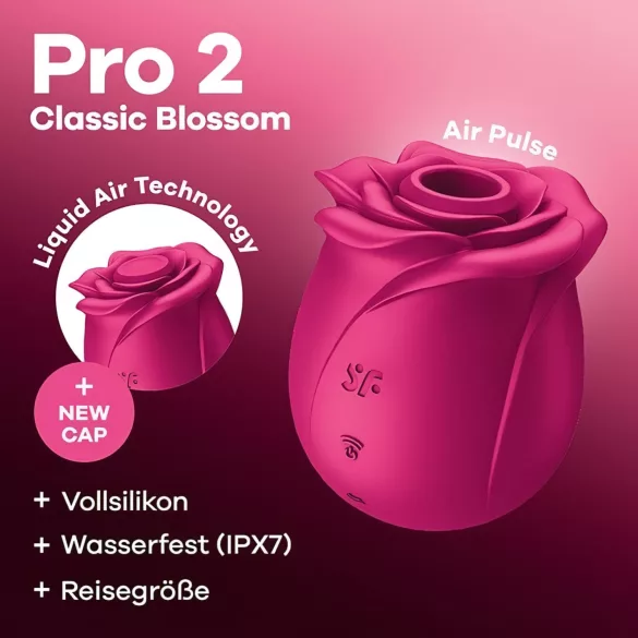 Satisfyer Pro 2 Classic Blossom - stimulateur clitoridien à ondes d'air - rouge