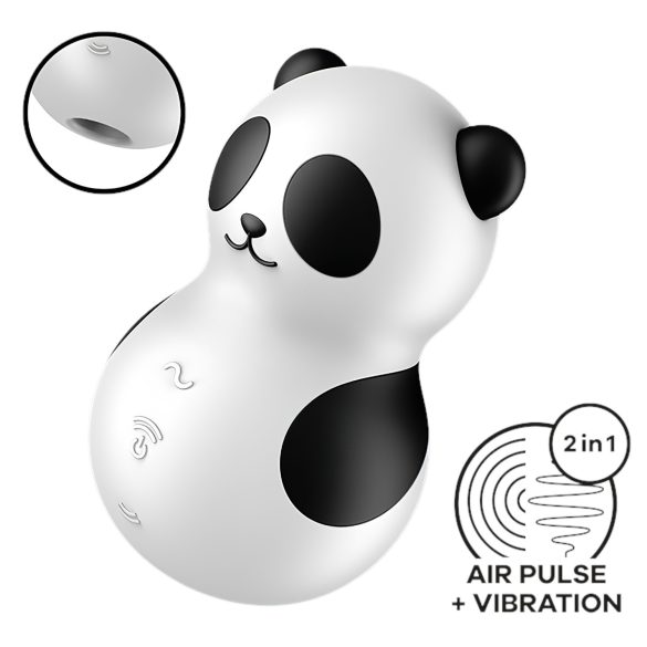 Satisfyer Pocket Panda - Stimulateur de Clitoris à Ondes d'Air (Noir)
