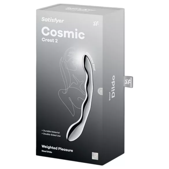 Satisfyer Cosmic Crest 2 - gode ondulé acier inoxydable - argent