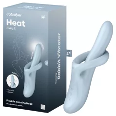   Satisfyer Heat Flex 4 - vibromasseur chauffant avec branche clitoridienne (bleu)