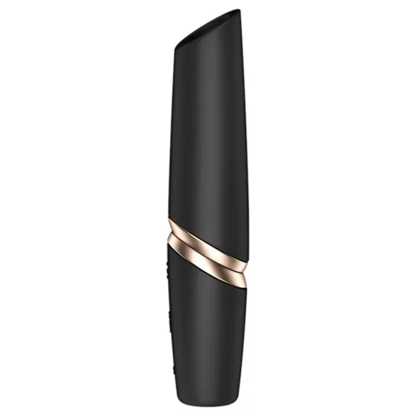 Satisfyer Perfect Kiss - mini vibromasseur rouge à lèvres - noir