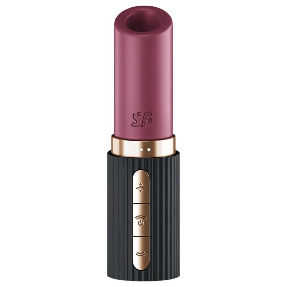 Satisfyer Pro 2 Kiss - Vibrateur à Ondes d'Air en Forme de Rouge à Lèvres (Noir)