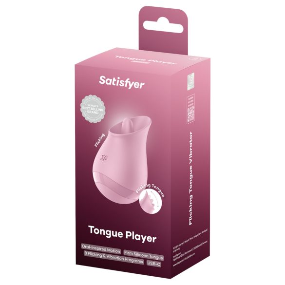 Satisfyer - vibromasseur clitoridien langue - silicone rose