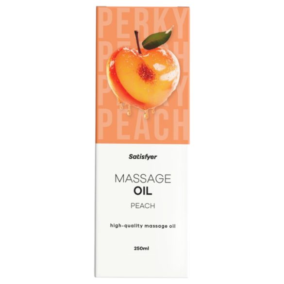 Satisfyer - huile de massage à la pêche (250ml)