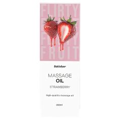 Satisfyer - huile de massage parfumée à la fraise (250ml)