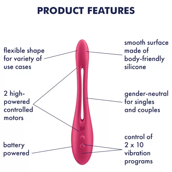 Satisfyer Elastic Game - vibromasseur flexible pour couple (rose)